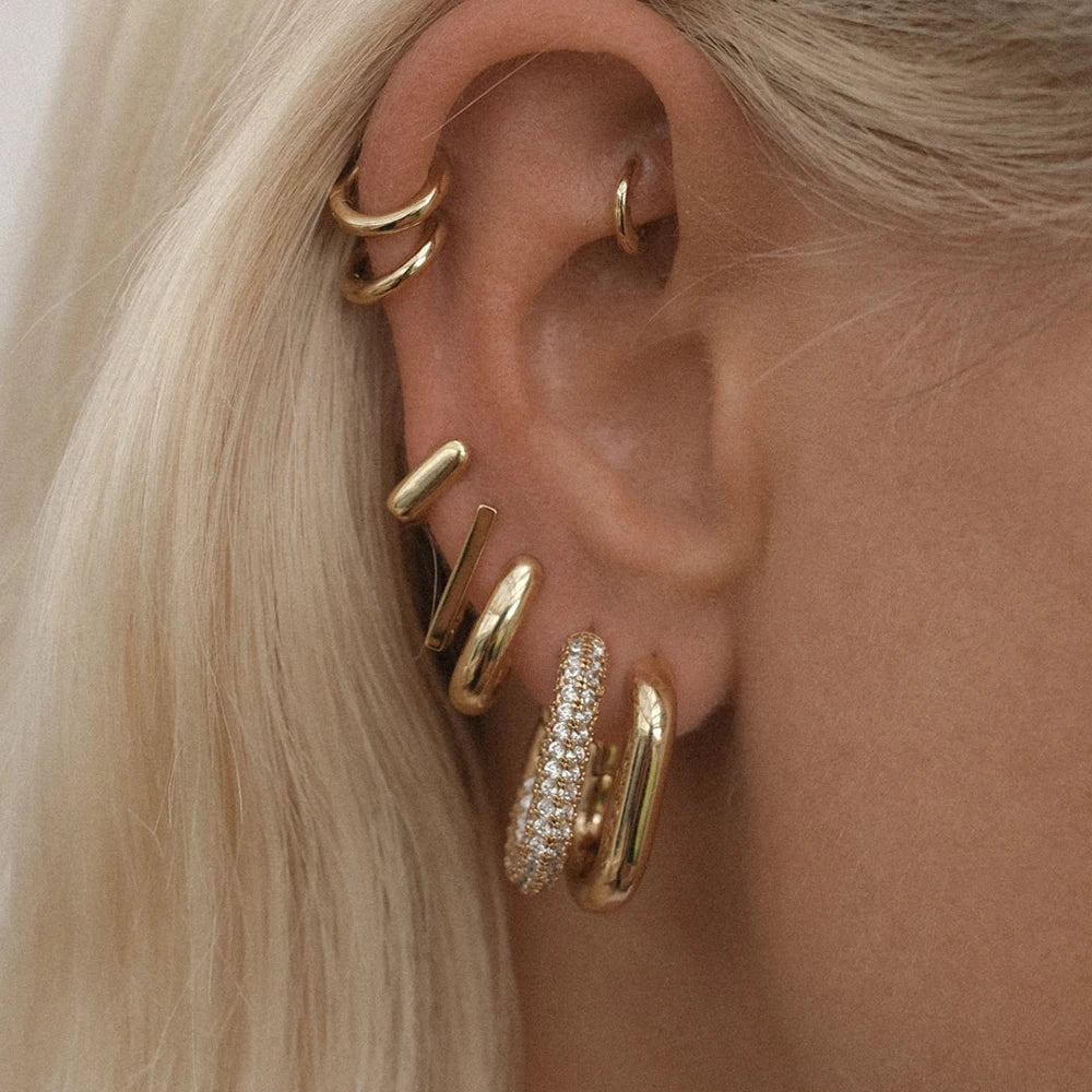 Luxe Zircon Huggie Hoops