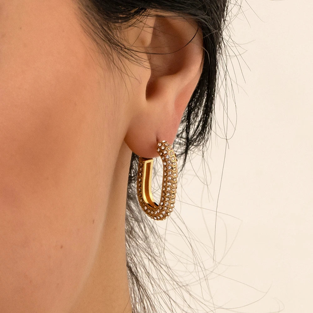 Luxe Zircon Huggie Hoops