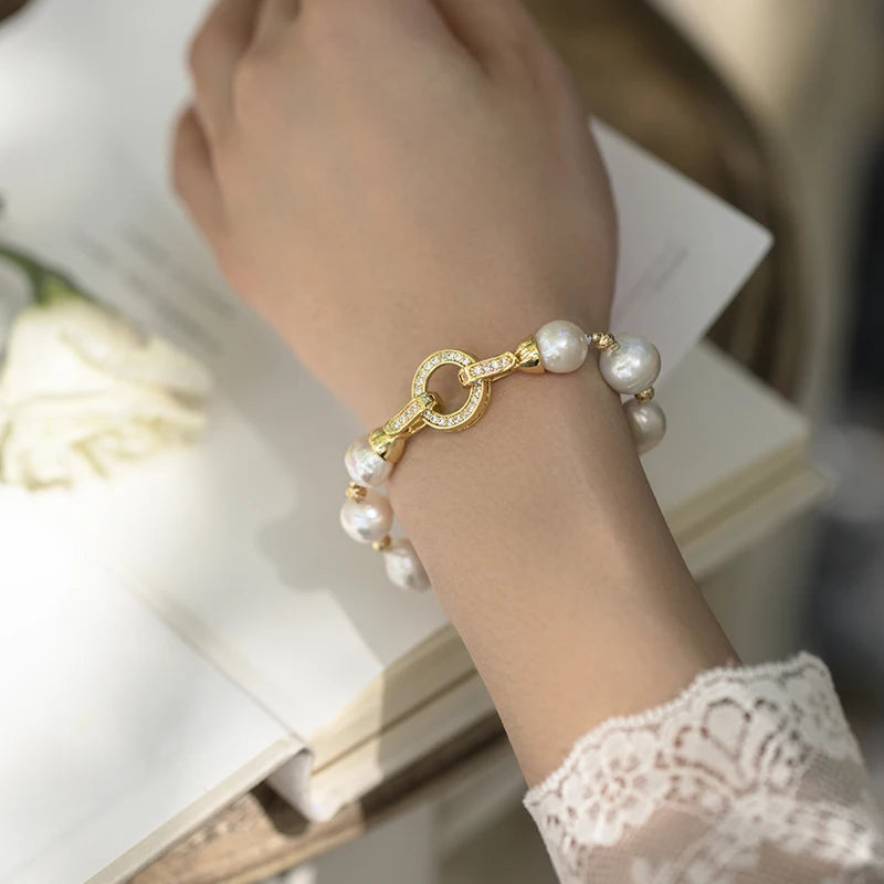 Classic Pearl Gold Bracelet