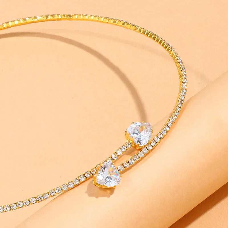 Sparkling Solitaire Choker Necklace